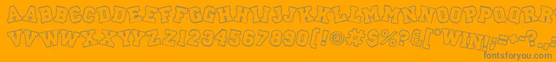 Peprally Font – Gray Fonts on Orange Background