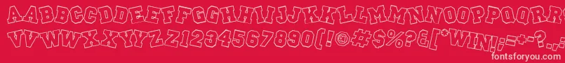 Peprally Font – Pink Fonts on Red Background