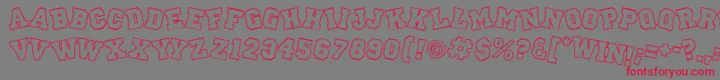 Peprally Font – Red Fonts on Gray Background