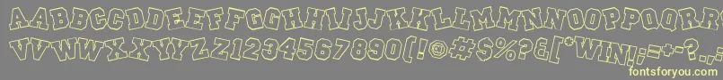 Peprally Font – Yellow Fonts on Gray Background