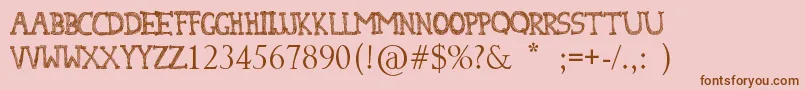 DenneMilkTea Font – Brown Fonts on Pink Background