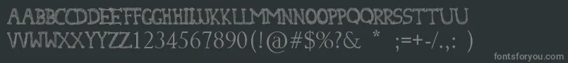 Шрифт DenneMilkTea – серые шрифты на чёрном фоне