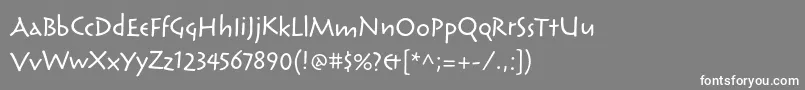 フォントReliqstdActive – 灰色の背景に白い文字