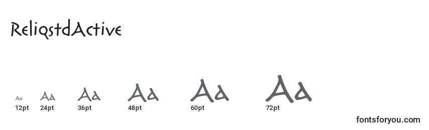 ReliqstdActive Font Sizes