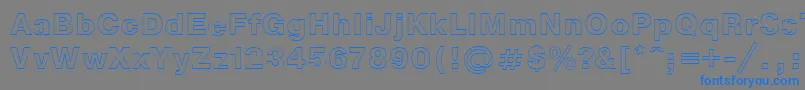 NtoutlineBold Font – Blue Fonts on Gray Background