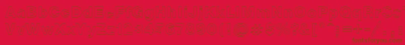 NtoutlineBold Font – Brown Fonts on Red Background