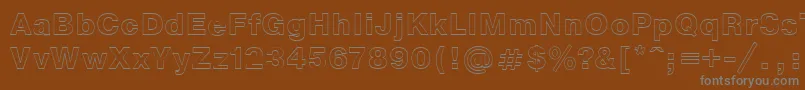 Шрифт NtoutlineBold – серые шрифты на коричневом фоне