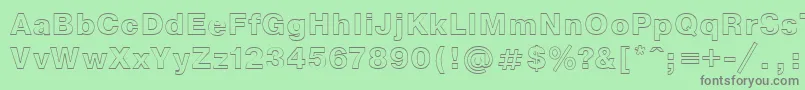 NtoutlineBold Font – Gray Fonts on Green Background