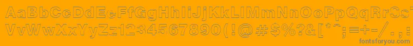 NtoutlineBold-Schriftart – Graue Schriften auf orangefarbenem Hintergrund