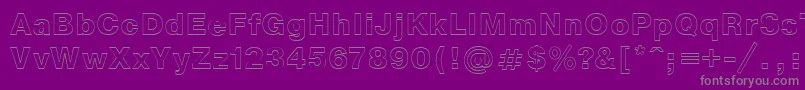 NtoutlineBold Font – Gray Fonts on Purple Background