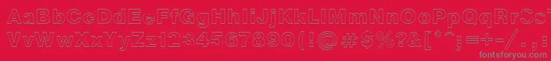 NtoutlineBold Font – Gray Fonts on Red Background