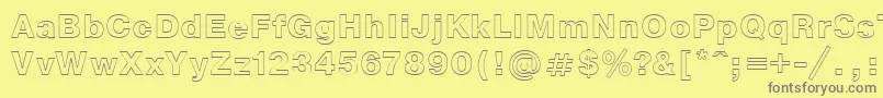 NtoutlineBold Font – Gray Fonts on Yellow Background