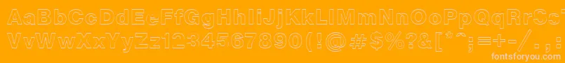 Weitere Informationen zur NtoutlineBold-Schriftart NtoutlineBold-Schriftart – Rosa Schriften auf orangefarbenem Hintergrund
