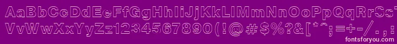 NtoutlineBold Font – Pink Fonts on Purple Background