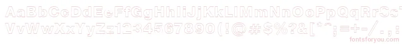 NtoutlineBold Font – Pink Fonts on White Background