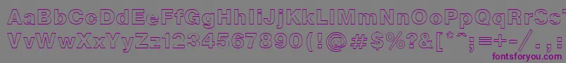 Шрифт NtoutlineBold – фиолетовые шрифты на сером фоне