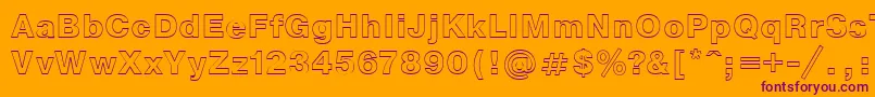 NtoutlineBold Font – Purple Fonts on Orange Background
