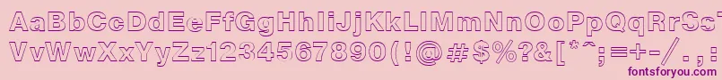 NtoutlineBold Font – Purple Fonts on Pink Background