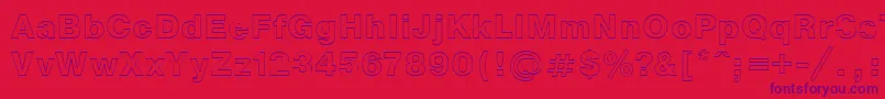 NtoutlineBold Font – Purple Fonts on Red Background