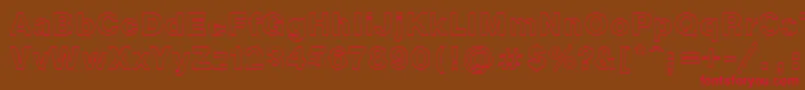 NtoutlineBold Font – Red Fonts on Brown Background