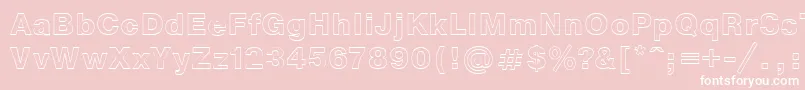 NtoutlineBold Font – White Fonts on Pink Background