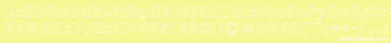 NtoutlineBold Font – White Fonts on Yellow Background