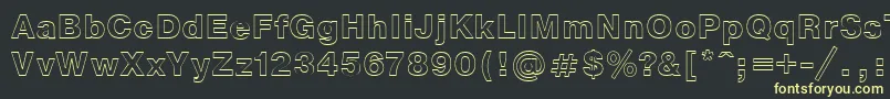 NtoutlineBold Font – Yellow Fonts on Black Background