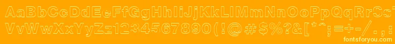 NtoutlineBold Font – Yellow Fonts on Orange Background