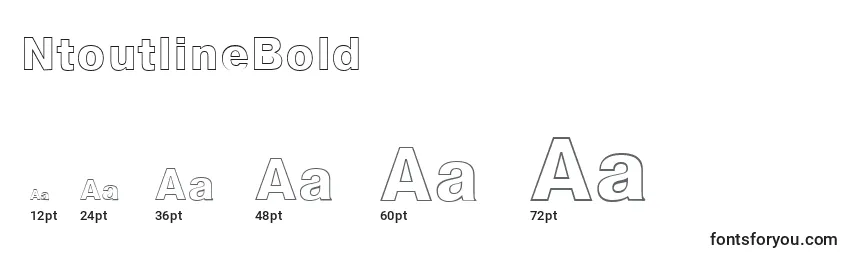 Размеры шрифта NtoutlineBold