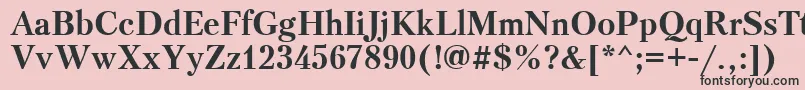 フォントPtr73C – ピンクの背景に黒い文字