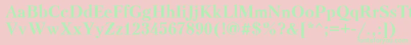 Ptr73C Font – Green Fonts on Pink Background