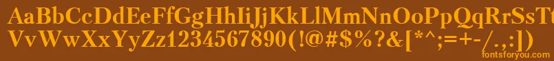 Шрифт Ptr73C – оранжевые шрифты на коричневом фоне