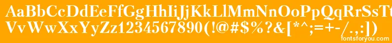 Шрифт Ptr73C – белые шрифты на оранжевом фоне