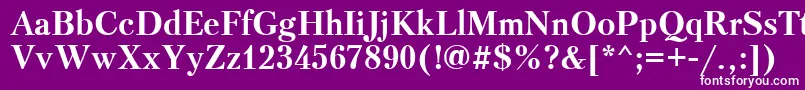 フォントPtr73C – 紫の背景に白い文字