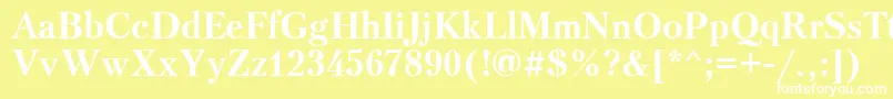 Ptr73C Font – White Fonts on Yellow Background