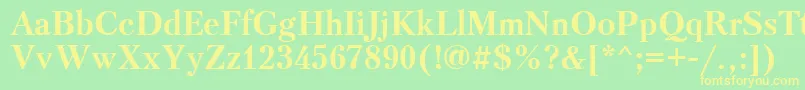 Ptr73C Font – Yellow Fonts on Green Background