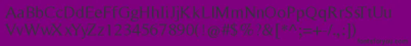フォントRomanserif – 紫の背景に黒い文字