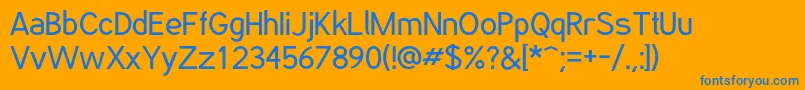 PhatOtto Font – Blue Fonts on Orange Background