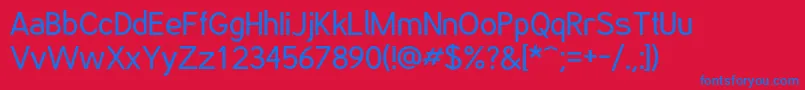 PhatOtto Font – Blue Fonts on Red Background
