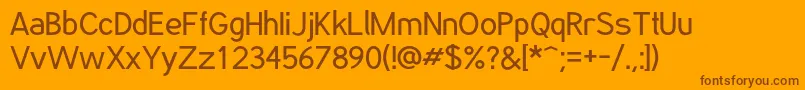 PhatOtto Font – Brown Fonts on Orange Background