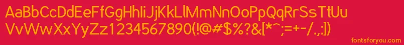 PhatOtto Font – Orange Fonts on Red Background