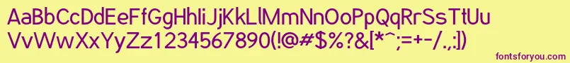 PhatOtto Font – Purple Fonts on Yellow Background
