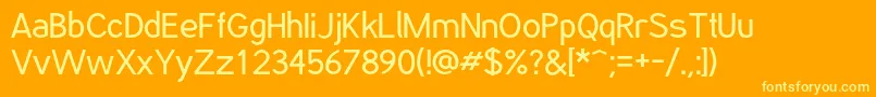 PhatOtto Font – Yellow Fonts on Orange Background