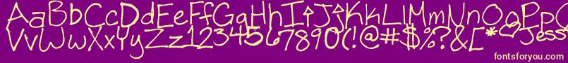 IndigoUnicor Font – Yellow Fonts on Purple Background