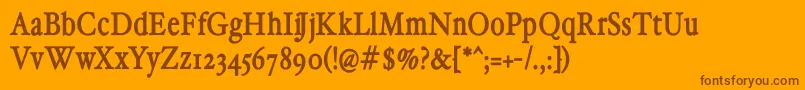 HollamediaevalBold Font – Brown Fonts on Orange Background