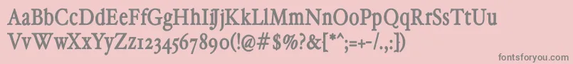 HollamediaevalBold Font – Gray Fonts on Pink Background