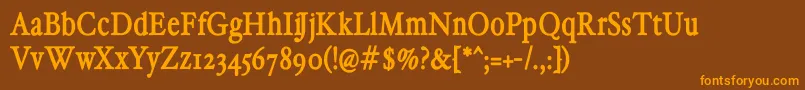HollamediaevalBold Font – Orange Fonts on Brown Background