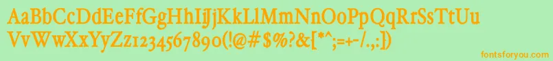 HollamediaevalBold Font – Orange Fonts on Green Background