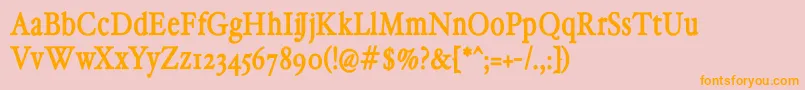 HollamediaevalBold Font – Orange Fonts on Pink Background