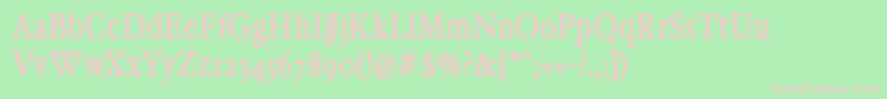 En savoir plus sur la police HollamediaevalBold Police HollamediaevalBold – polices roses sur fond vert